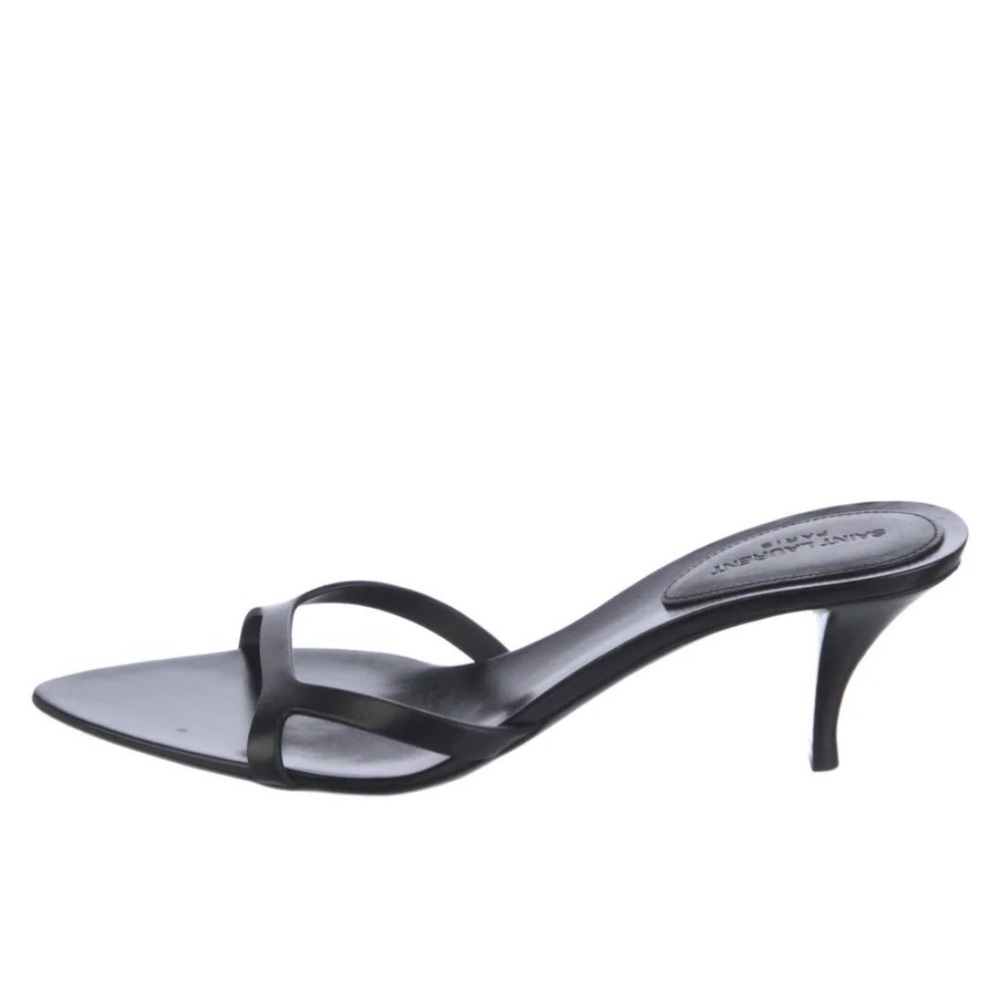 NWOB Saint Laurent Women's Carla High Heel Slide Sandals size 39 1/2 - Picture 3 of 8